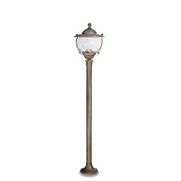 2056 Moretti Luce Betulle садовый фонарь на высокой опоре с круглым стеклянным плафоном