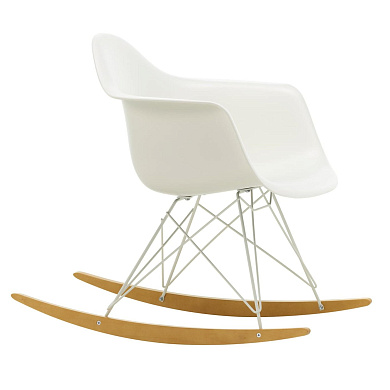 4055737192302 Eames Vitra Кресло-качалка, белый/золотистый клен