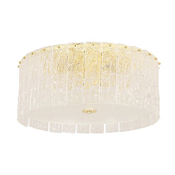 OVIEDO PL6 Crystal Lux Oviedo потолочный светильник с хрустальными подвесками и металлическим основанием цвета золота