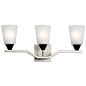 Skagos 3 Light Vanity Light Brushed Nickel настенный светильник 55029NI Kichler — фото 3