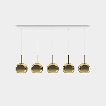 Подвесная система Tom Dixon Mirror Ball Linear - Золотой зеркальный Поликарбонат