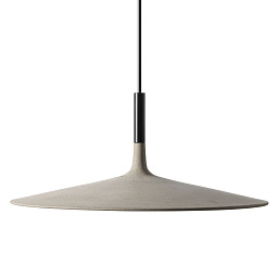 FN195017D_25 Foscarini Aplomb подвесная люстра с плоским дисковым плафоном из цементного материала
