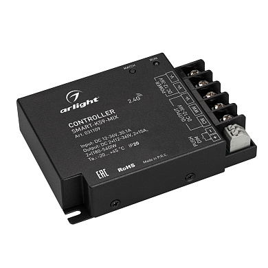 031109 Arlight Контроллер SMART-K59-MIX (12-36V, 2x15A, 2.4G)
