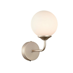 SLE106201-01 ST-Luce Redzhino настенное бра с матовым шаровым плафоном и держателем под золото