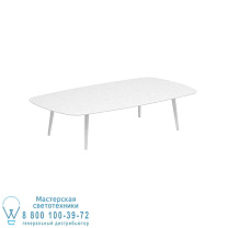 ВЫСОКИЙ СТОЛ STYLETTO ДЛЯ ГОСТИНОЙ 220x120CM АЛЮМИНИЕВЫЕ НОЖКИ БЕЛЫЙ КЕРАМИЧЕСКАЯ СТОЛЕШНИЦА БЕЛЫЙ Royal Botania