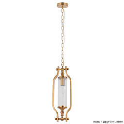 TOMAS SP1 BRASS Crystal Lux TOMAS подвесной светильник с прозрачным цилиндрическим плафоном на подвесе в латунном корпусе
