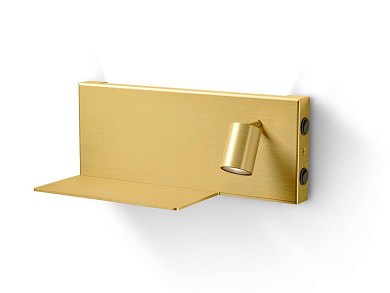 настенный светильник с латунным корпусом и изогнутой поверхностью