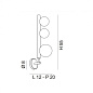 Metal Lux Libra AP 3L настенный светильник с тремя стеклянными плафонами шампань 276.103.07 — фото 3
