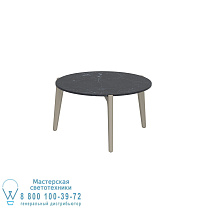 СТОЛИК ДЛЯ ЧАЯ Ø 60 СМ, ПЕСОЧНАЯ КЕРАМИКА NERO MARQUINA Royal Botania