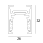 SLM26L - PROFILE 1m W белый Delta Light IMP