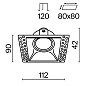 DL042-01-SQ-B Maytoni Dot Встраиваемый светильник 10W Черный — фото 1