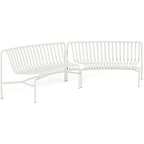 Palissade Park Dining Bench IN/IN, стартовый комплект, сталь, порошковая окраска, кремово-белый