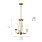 Vetivene 3 Light Chandelier Natural Brass люстра 52450NBR Kichler — фото 13