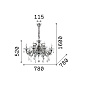 081519 Ideal Lux COLOSSAL SP8 GRIGIO chandelier серый — фото 1