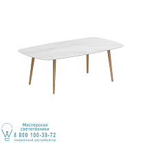 STYLETTO СТАНДАРТНЫЙ ОБЕДЕННЫЙ СТОЛ 220x120CM НОГИ ТИКА КЕРАМИЧЕСКАЯ СТОЛЕШНИЦА BIANCO STATUARIO Royal Botania