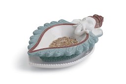 Фарфоровая лампадка-дия с Ганешей Ganesha Diya Lladro, золотой люстр 01008320