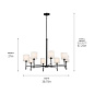 Ali 38.5" 8 Light Chandelier Black люстра 52502BK Kichler — фото 10