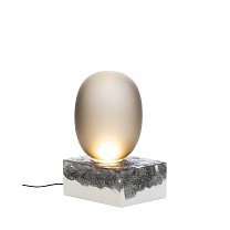 Magma Two High, дымчато-серое матированное стекло, белое основание