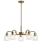 Aivian 30" 5 Light Chandelier with Clear Glass Weathered Brass люстра 52398WBR Kichler — фото 1