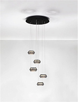 Triac Dimmable Sandy Black Aluminium & Clear Glass LED 40Watt 220-240Volt 1600Lm IP20 3000K D:45 H:200 cm