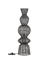 Black Rope Sandy Black Steel Base & Black Cable LED E27 1x12Watt 100-240Volt IP20 Bulb Excluded Cable Length: 220 cm D:38 H:136 cm