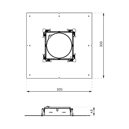 Монтажный комплект Kreon In-Line 120, для бетона KR707219