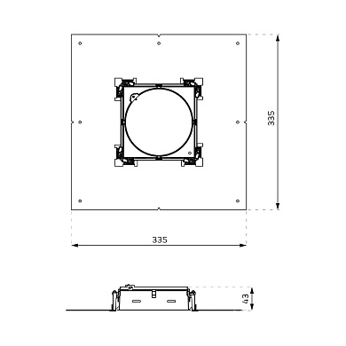 Монтажный комплект Kreon In-Line 120, для бетона KR707219