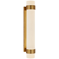 Barton Medium Bath Sconce натуральная латунь с гравированным кристаллом