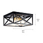 Moorgate 16" 4 Light Flush Mount with Clear Glass Black потолочный светильник 44084BK Kichler — фото 1