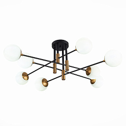 SL1203.402.08 ST-Luce Limano потолочный светильник с восьми плафонами, бронзовый и черный
