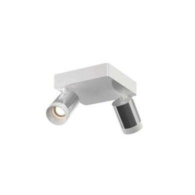 CSE02-0 Grau Set SPOT DUO 17X17 ALU POL/WHITE Накладной спот