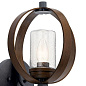 Grand Bank 13" 1 Light Wall Light Auburn Stained Wood and Distressed Black уличный настенный светильник 59066AUB Kichler