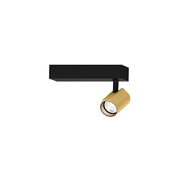 CENO SURFACE 1.0 Jet Black + Gold Wever Ducre Ceno накладной потолочный светильник черно-золотой