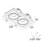 100035 9210 B-B Delta Light GRID Mini In 2 встраиваемый светильник — фото 1