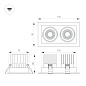 Поворотный встраиваемый светильник Arlight MS-VORTEX-BUILT-S170x90-2x12W — фото 12