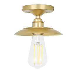MLCF17 Mullan Lighting Reznor накладной потолочный светильник с латунным корпусом и открытой лампой