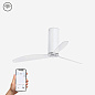 32033WP Faro TUBE FAN Shiny white/transparent ceiling fan with DC motor SMART люстра-вентилятор блестящий белый