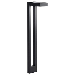 15844BKT Kichler 12 volt led светильник-столбик черный с двойной рамой для дорожек