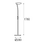 ACB Iluminacion Praia 8164 Торшер Satin Nickel, LED 1x24W 3000K 2950lm, Integrated LED, регулируемая, яркость регулируется — фото 1
