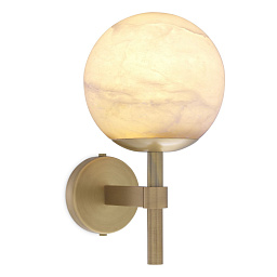 114563 Eichholtz Jade бра с круглым плафоном из матового стекла и латунным креплением