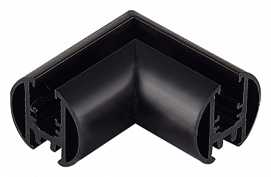 L-образный угловой соединитель для накладных треков Super5 чёрный