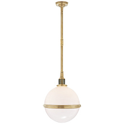 EU-RL5461 Visual Comfort McCarren подвесной светильник с крупным шаровым стеклянным плафоном и латунной арматурой