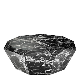 110662 Eichholtz Diamond кофейный столик с шестигранной поверхностью из чёрного мрамора
