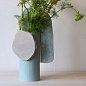 20138402 Vases Dcoupage Vitra Ваза керамическая светло-голубая с фигурой — фото 2