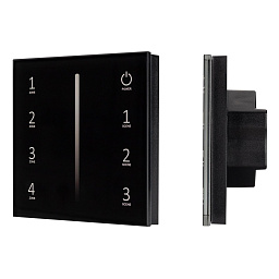 028112 Arlight Панель SMART-P34-DIM-IN Black (230V, 0-10V, Sens, 2.4G)