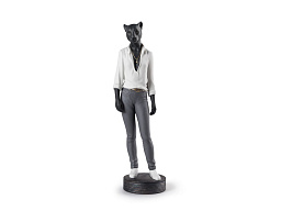 1009428 Lladro Panther Woman фарфоровая фигурка женщины-пантеры