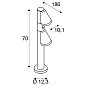 1008015 SLV T-TUBE 70 POLE GU10 double Sensor садовый светильник — фото 4