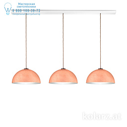 Kolarz CULT A1339.33.Co.Cu/33 подвесной светильник длина 120cm высота 250cm 3 лампы e27
