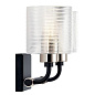 Harvan 15" 2 Light Vanity Light with Clear Ribbed Glass Black  настенный светильник 55106BK Kichler — фото 6