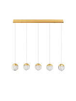 Triac Dimmable Gold Aluminium & Cloud Glass LED 25Watt 220-240Volt 1878Lm IP20 3000K L:95.8 W:8 H:160 cm
